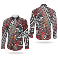 Personalised Maori Language Week Couples Matching Off Shoulder Maxi Dress and Long Sleeve Button Shirt Ake Ake Ake Tribal Patterns
