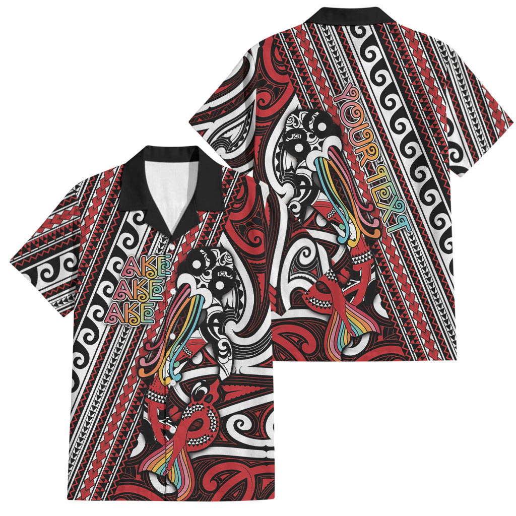 Personalised Maori Language Week Family Matching Off The Shoulder Long Sleeve Dress and Hawaiian Shirt Ake Ake Ake Tribal Patterns