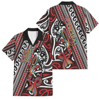Personalised Maori Language Week Family Matching Off Shoulder Maxi Dress and Hawaiian Shirt Ake Ake Ake Tribal Patterns