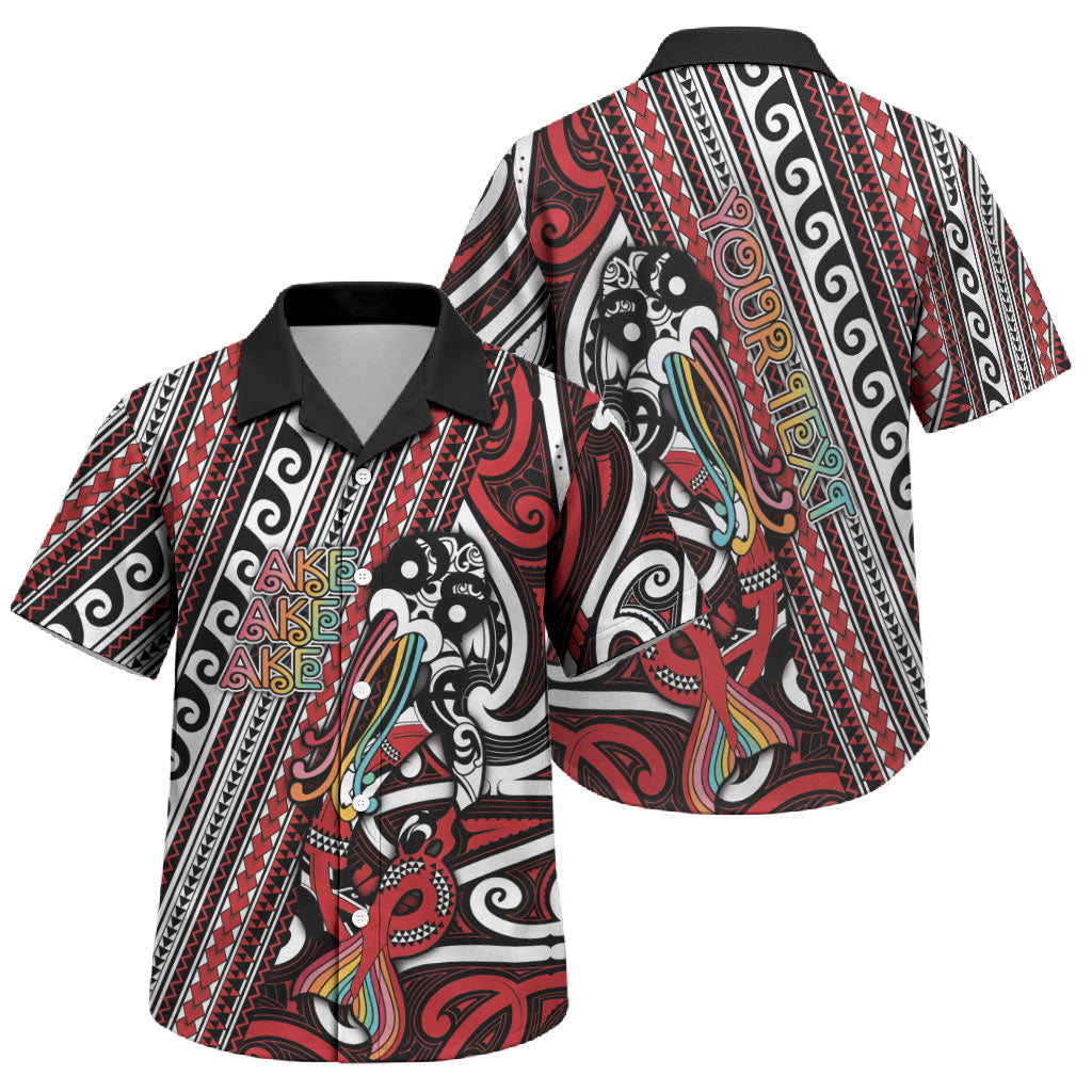 Personalised Maori Language Week Family Matching Short Sleeve Bodycon Dress and Hawaiian Shirt Ake Ake Ake Tribal Patterns
