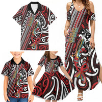 Personalised Maori Language Week Family Matching Summer Maxi Dress and Hawaiian Shirt Ake Ake Ake Tribal Patterns