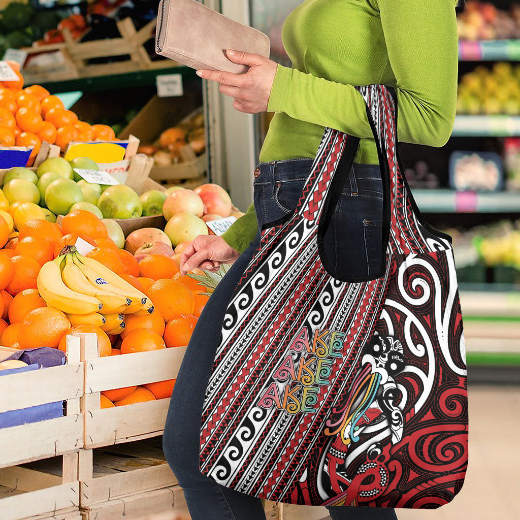 Maori Language Week Grocery Bag Ake Ake Ake Tribal Patterns