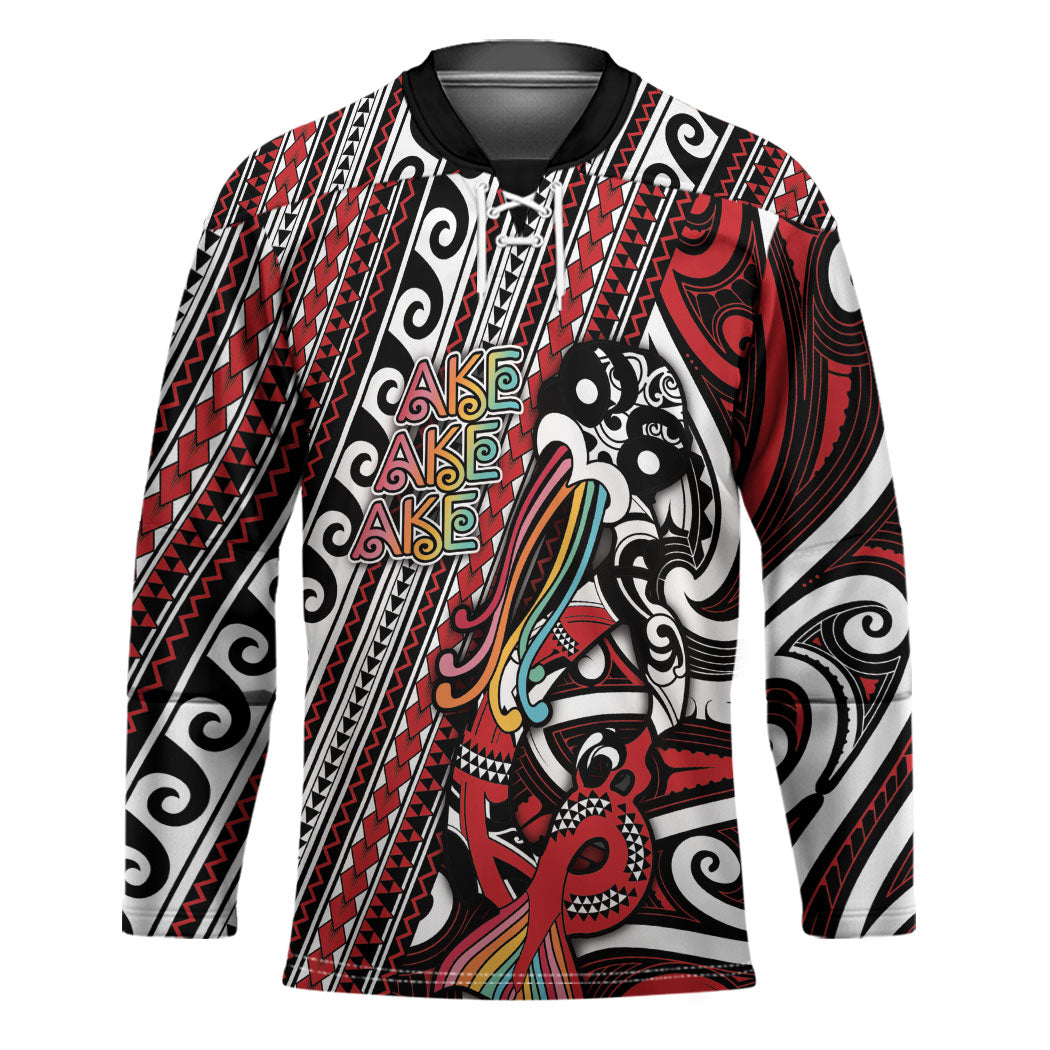 Personalised Maori Language Week Hockey Jersey Ake Ake Ake Tribal Patterns