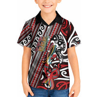 Personalised Maori Language Week Kid Hawaiian Shirt Ake Ake Ake Tribal Patterns