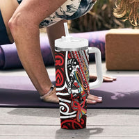 Personalised Maori Language Week Tumbler With Handle Ake Ake Ake Tribal Patterns