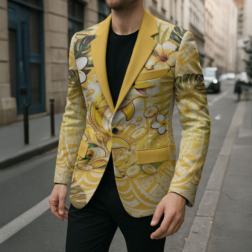Hawaii Banana Dolphin Blazer Cute Cosplay Naiʻa Fish Tribal Patterns DT05 - Polynesian Pride