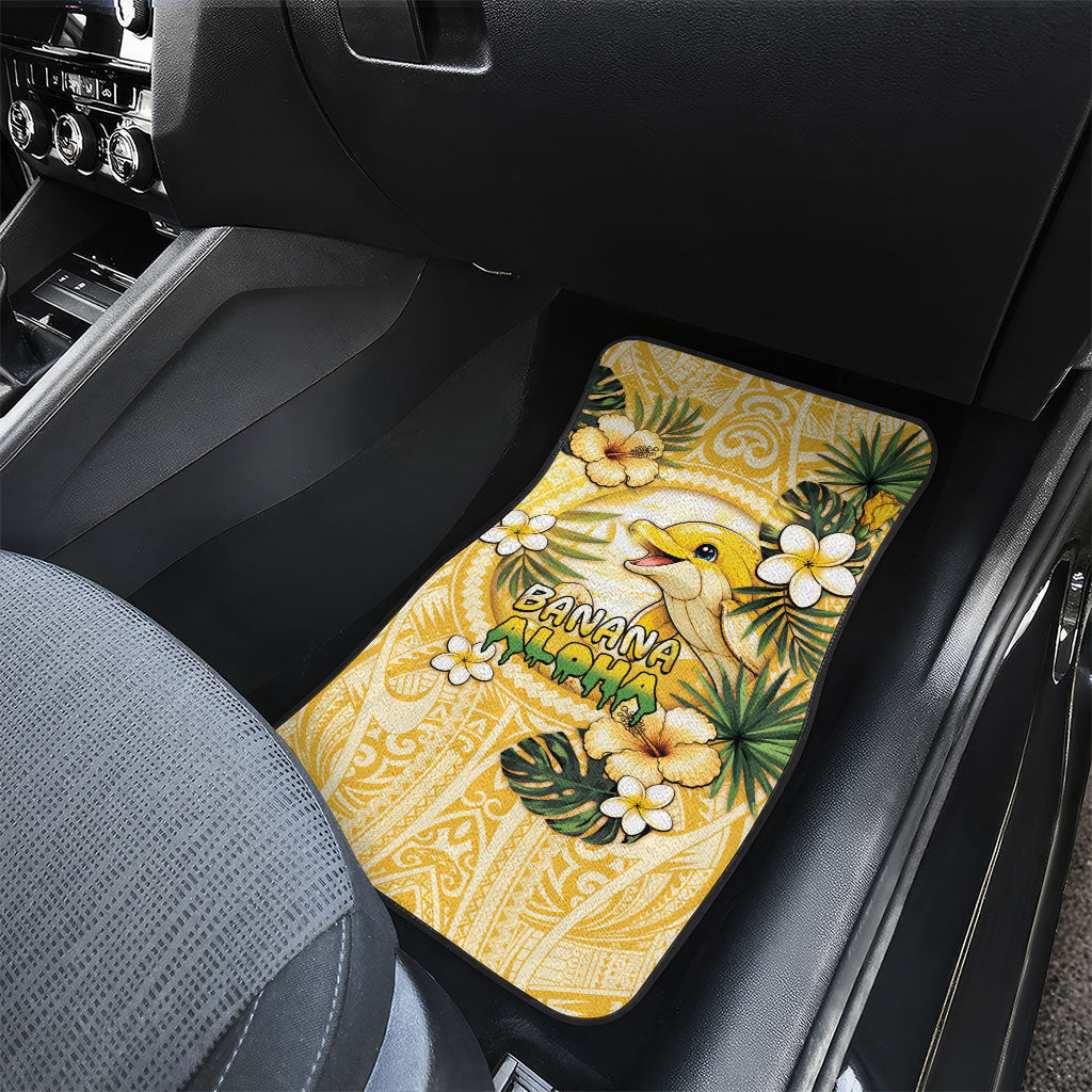 Hawaii Banana Dolphin Car Mats Cute Cosplay Naiʻa Fish Tribal Patterns DT05 - Polynesian Pride