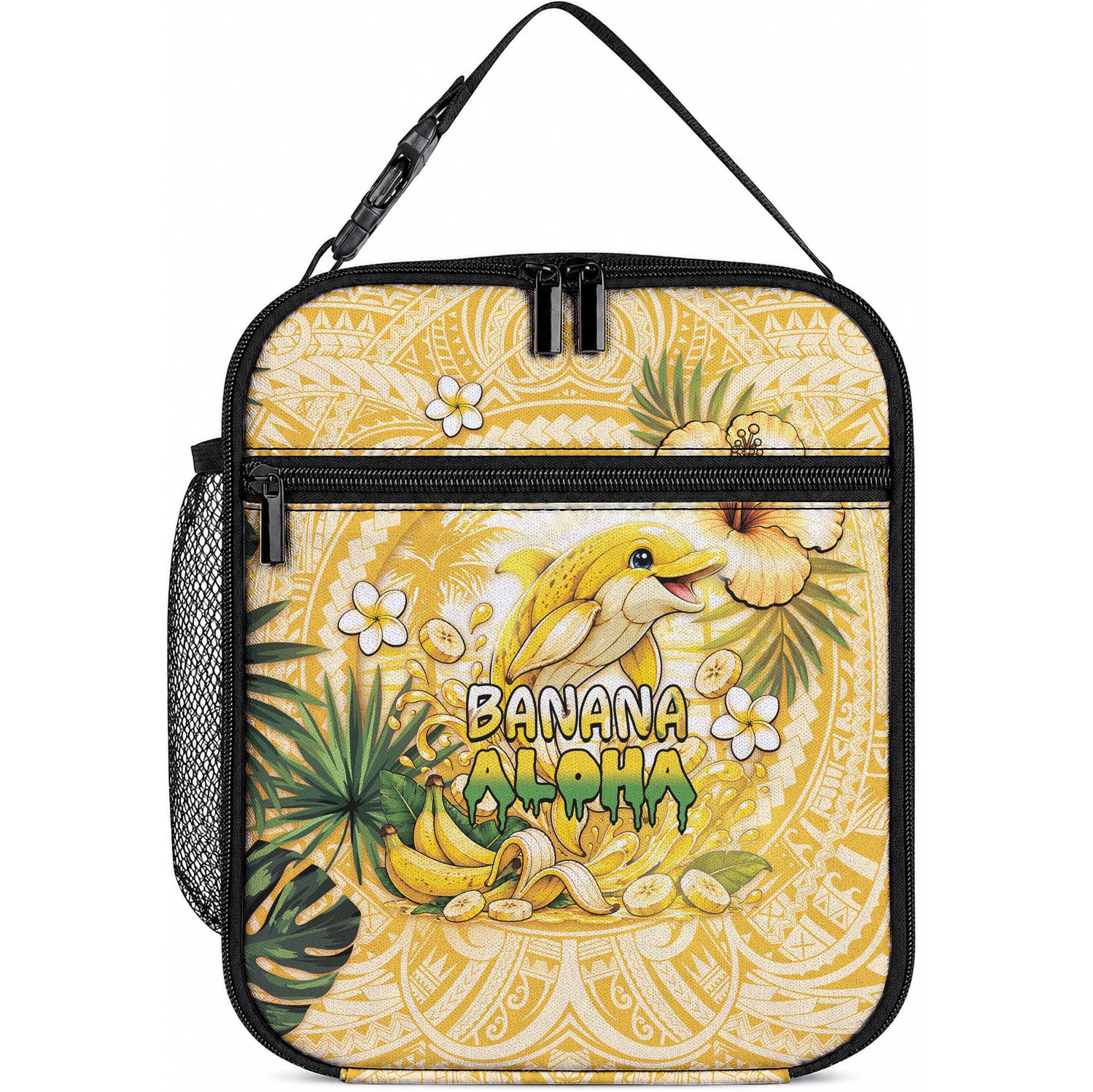 Hawaii Banana Dolphin Lunch Bag Cute Cosplay Naiʻa Fish Tribal Patterns