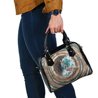 3D Illusion Surfing Skeleton Halloween Shoulder Handbag Surfboard Bones Ocean Wave Stone Well DT05 - Polynesian Pride
