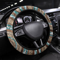 3D Illusion Surfing Skeleton Halloween Steering Wheel Cover Surfboard Bones Ocean Wave Stone Well DT05 Universal Fit Gray - Polynesian Pride