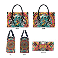 3D Illusion Surfing Skull Aloha Halloween Leather Bag Tropical Guitarist Bones Wave DT05 - Polynesian Pride