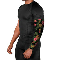 Tropical Calavera Hawaiian Arm Sleeves Sugar Skull Pineapple Hibiscus Floral DT05 - Polynesian Pride