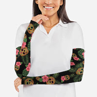 Tropical Calavera Hawaiian Arm Sleeves Sugar Skull Pineapple Hibiscus Floral DT05 - Polynesian Pride