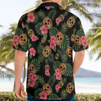 Tropical Calavera Hawaiian Hawaiian Shirt Sugar Skull Pineapple Hibiscus Floral DT05 - Polynesian Pride