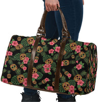 Tropical Calavera Hawaiian Travel Bag Sugar Skull Pineapple Hibiscus Floral DT05 - Polynesian Pride