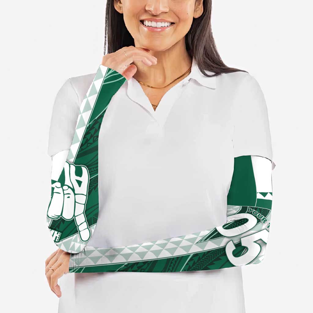 Custom Hawaii Volleyball Arm Sleeves Shaka Aloha Hand