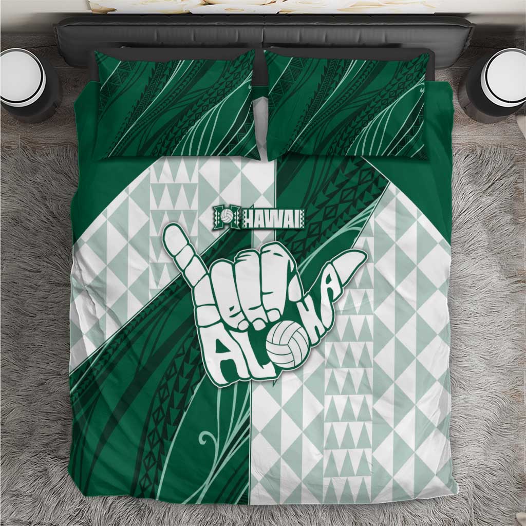 Hawaii Volleyball Bedding Set Shaka Aloha Hand