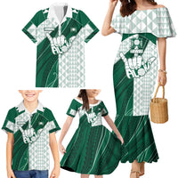 Custom Hawaii Volleyball Family Matching Mermaid Dress and Hawaiian Shirt Shaka Aloha Hand DT05 - Polynesian Pride
