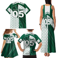 Custom Hawaii Volleyball Family Matching Tank Maxi Dress and Hawaiian Shirt Shaka Aloha Hand DT05 - Polynesian Pride