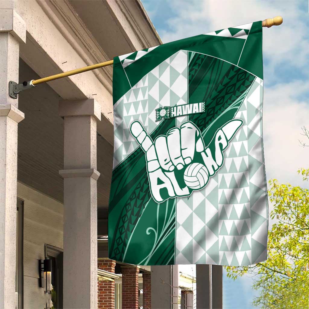 Hawaii Volleyball Garden Flag Shaka Aloha Hand