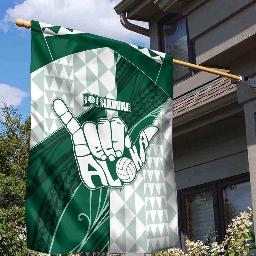 Hawaii Volleyball Garden Flag Shaka Aloha Hand