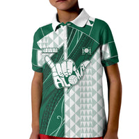Custom Hawaii Volleyball Kid Polo Shirt Shaka Aloha Hand