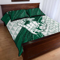 Hawaii Volleyball Quilt Bed Set Shaka Aloha Hand