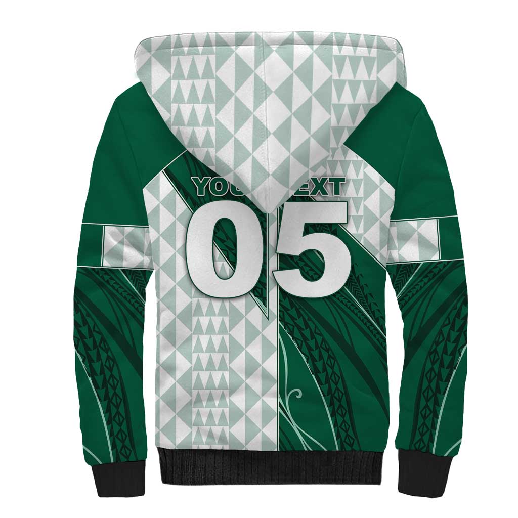 Custom Hawaii Volleyball Sherpa Hoodie Shaka Aloha Hand