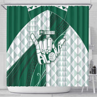 Hawaii Volleyball Shower Curtain Shaka Aloha Hand
