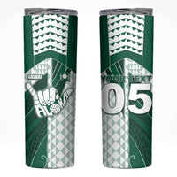 Custom Hawaii Volleyball Skinny Tumbler Shaka Aloha Hand