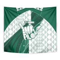Hawaii Volleyball Tapestry Shaka Aloha Hand