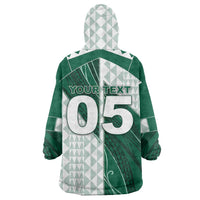 Custom Hawaii Volleyball Wearable Blanket Hoodie Shaka Aloha Hand