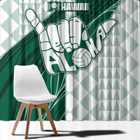 Hawaii Volleyball Window Curtain Shaka Aloha Hand