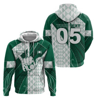Custom Hawaii Volleyball Zip Hoodie Shaka Aloha Hand