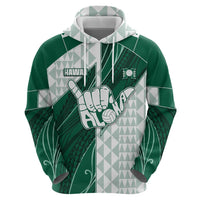 Custom Hawaii Volleyball Zip Hoodie Shaka Aloha Hand