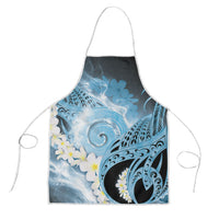 Piko Hawaiian Apron Blue Galaxy Spiral Plumeria Tribal Patterns
