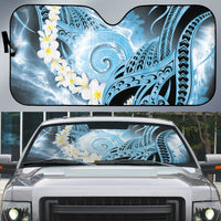 Piko Hawaiian Auto Sun Shade Blue Galaxy Spiral Plumeria Tribal Patterns