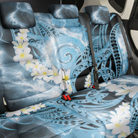 Piko Hawaiian Back Car Seat Cover Blue Galaxy Spiral Plumeria Tribal Patterns