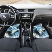 Piko Hawaiian Car Mats Blue Galaxy Spiral Plumeria Tribal Patterns