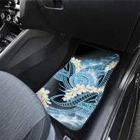 Piko Hawaiian Car Mats Blue Galaxy Spiral Plumeria Tribal Patterns