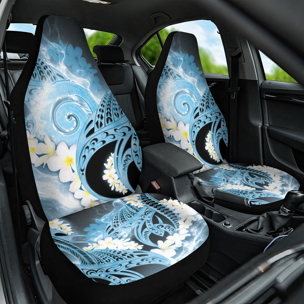 Piko Hawaiian Car Seat Cover Blue Galaxy Spiral Plumeria Tribal Patterns