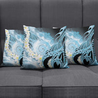 Piko Hawaiian Pillow Cover Blue Galaxy Spiral Plumeria Tribal Patterns
