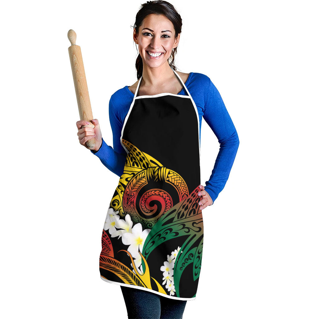 Piko Hawaiian Apron Gradient Spiral Plumeria Tribal Patterns