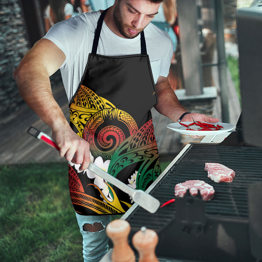 Piko Hawaiian Apron Gradient Spiral Plumeria Tribal Patterns