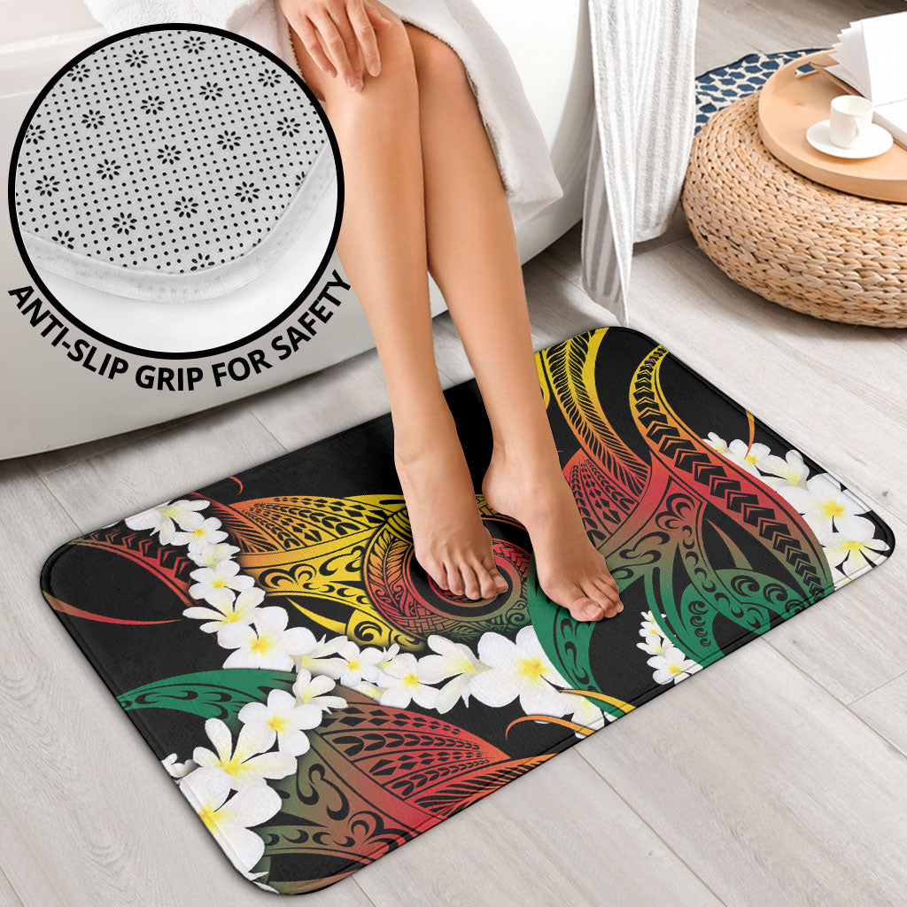 Piko Hawaiian Bathroom Set Gradient Spiral Plumeria Tribal Patterns