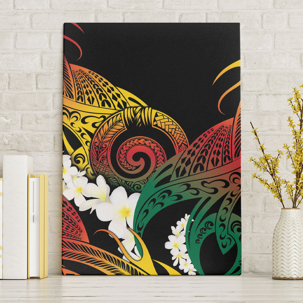 Piko Hawaiian Canvas Wall Art Gradient Spiral Plumeria Tribal Patterns