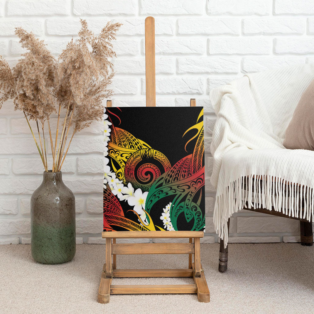 Piko Hawaiian Canvas Wall Art Gradient Spiral Plumeria Tribal Patterns