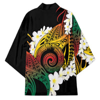 Piko Hawaiian Kimono Gradient Spiral Plumeria Tribal Patterns