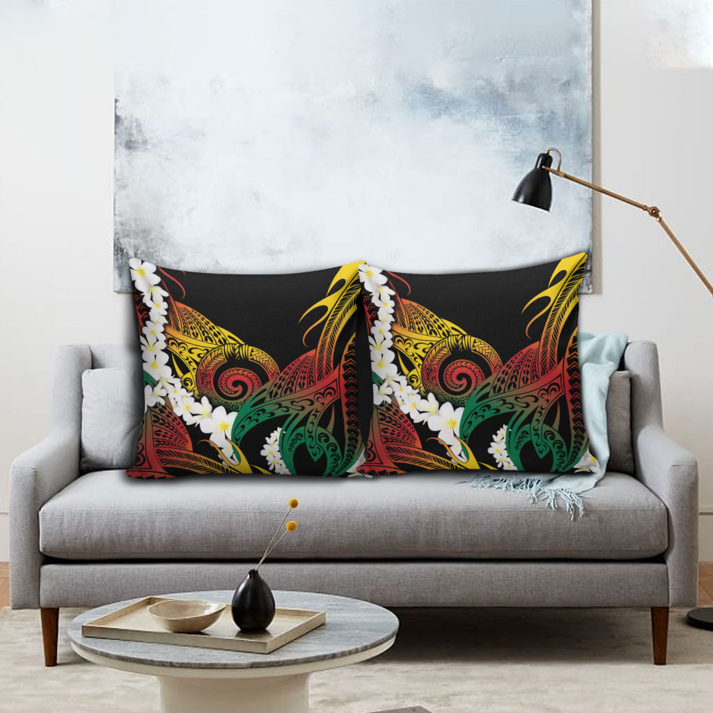 Piko Hawaiian Pillow Cover Gradient Spiral Plumeria Tribal Patterns