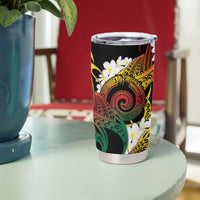 Piko Hawaiian Tumbler Cup Gradient Spiral Plumeria Tribal Patterns